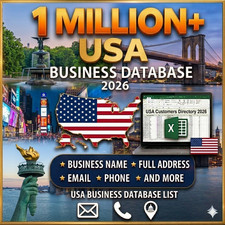 1Million  USA Business Email Database list &ndash; B2B Contact leads | Excel CSV