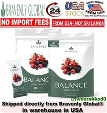 Bravenly Global BALANCE Factory Sealed Berry Flavor Powder 30 Servings🍓