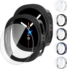  5 5Pack for Samsung Galaxy Watch 8 Screen Protector Case 40mm Accessories, Hard