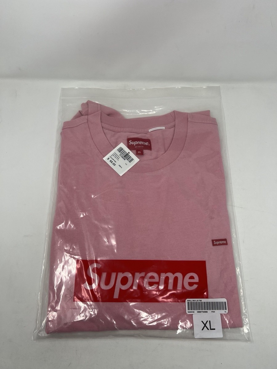 SUPREME SMALL BOX LOGO L/S TEE SS23/ PINK SZ X-LARGE BRAND NEW | eBay