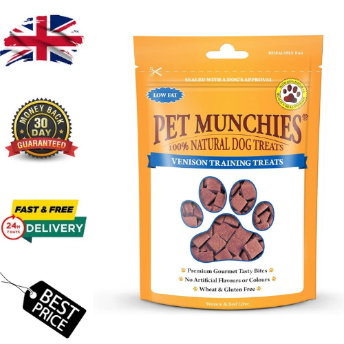 Pet Munchies Venison & Beef Liver Dog Training Treats Grain Free Natural Low Fat