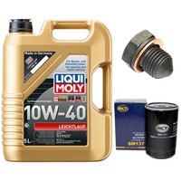 MotoröL Filter Set 10W-40 5 Liter + ÖLablassschraube FüR Seat Cordoba 1.9 TDI