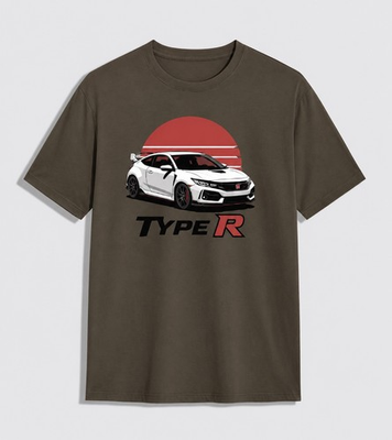 #ad #ad Honda Civic Type R Graphic Logo Crew Neck Tee L $16.17