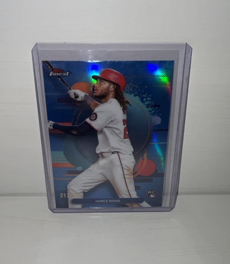 2025 Topps Finest James Wood RC Rookie Sky Blue /250 Uncommon #200 Nationals