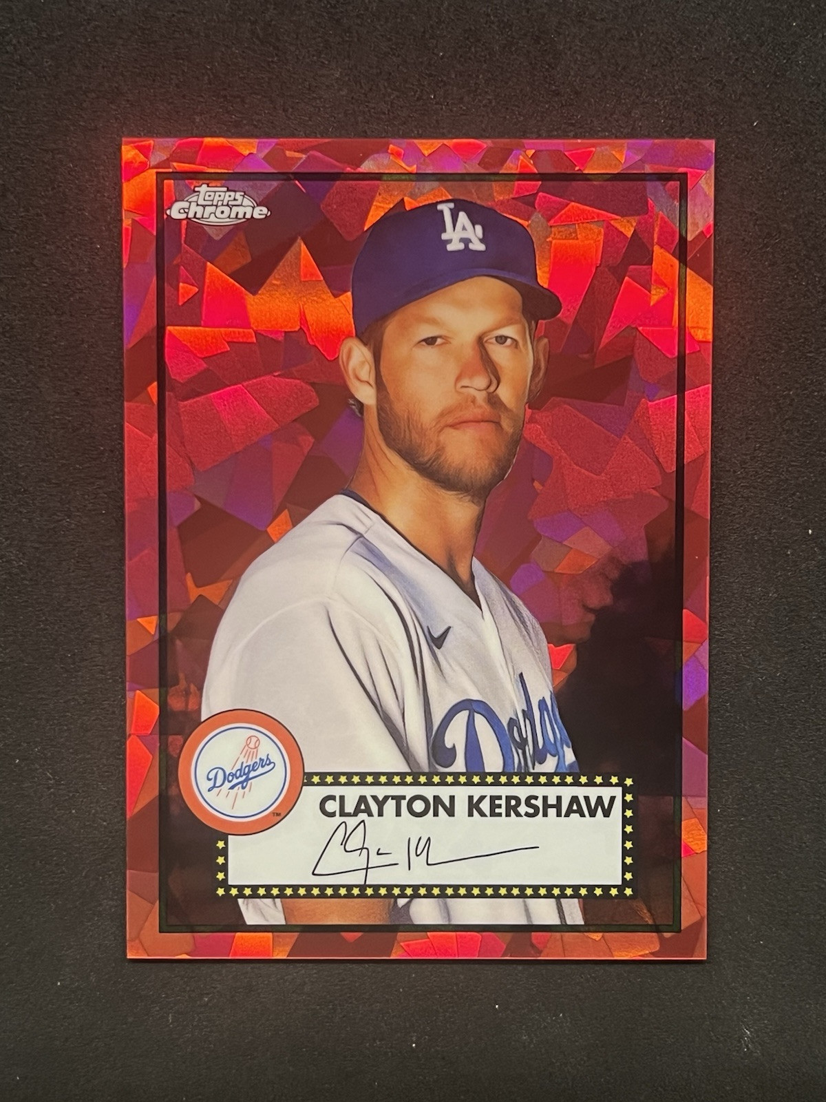 2021 Topps Chrome Platinum Anniversary CLAYTON KERSHAW Red Atomic Refractor /100