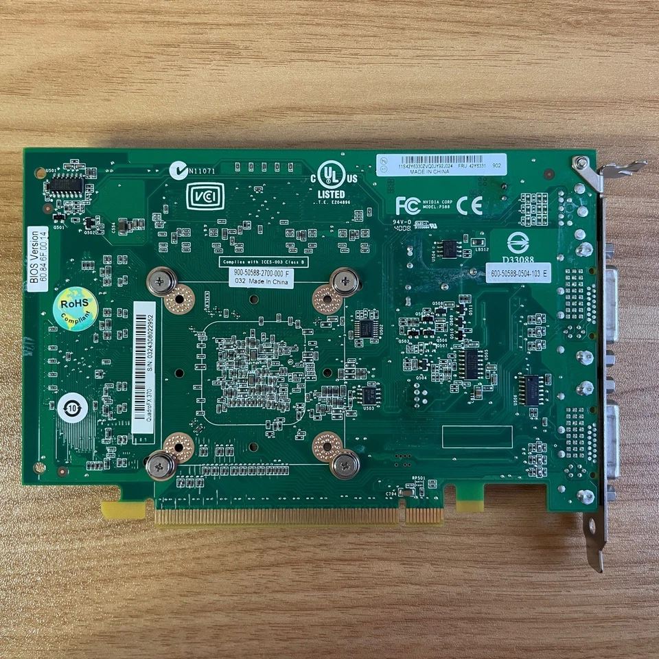 Sun Microsystems NVIDIA Quadro FX 370 (371-3990) 256MB DDR2 SDRAM PCI Express... - Image 2 of 3