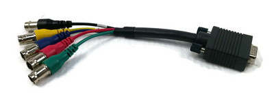 Kramer VGA Male To 5 BNC Female Breakout Cable 0.5ft - Open Box