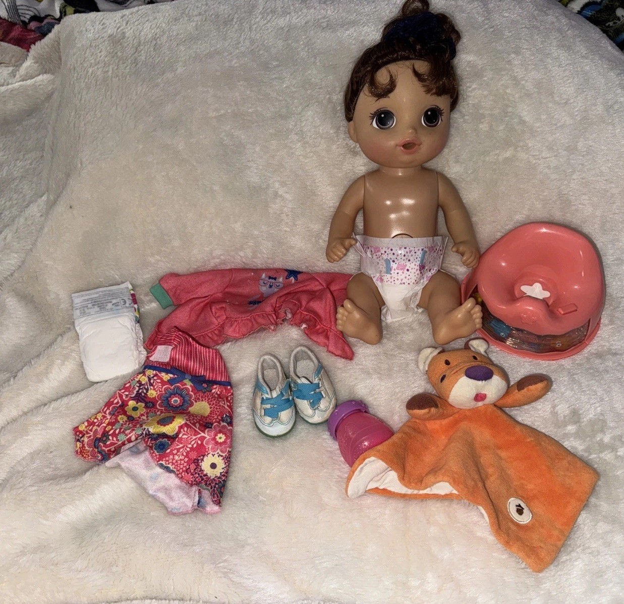 2017 Brunette Baby Alive 14&rdquo; Talking Interactive Hasbro Po