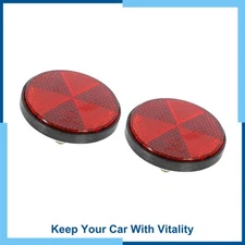 Pack(2) Round Reflector Sticker Safety Warning Reflectors for Motorcycle Bike
