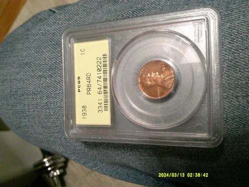 1938 PCGS Proof Red 64 Lincoln Cent