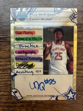 2025 Bowman Chrome U Course Load Autograph Derik Queen SUPERFRACTOR #1/1