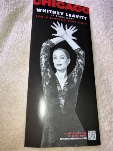 Whitney Leavitt Chicago The Musical Flyer Affordable Rare LAST ONE