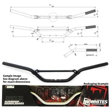 WHITES HANDLEBAR 7/8 (22.2MM) AL6061 BLK CR HIGH