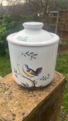 Spode Queens Vogel Keksdose Fass Deckeldose Vögel Blumen Küche #216