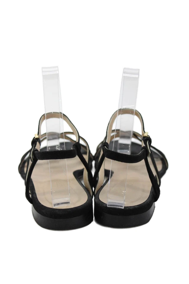 Sergio Rossi Womens Suede Ankle Strap Sandals Black Size 37.5 - Image 3 of 4