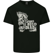 Camiseta de algodón ligero Punks Not Dead Punk Rock Music para hombre