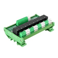Relay Board, 8 Channel 1 SPDT DIN Rail Mount 24V DC/AC Relay, Interface Board