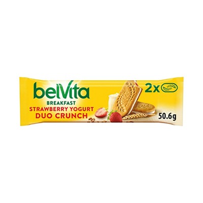 belVita Frühstück Erdbeere und Joghurt Duo Crunch Riegel 50,6g 18er Pack 683215