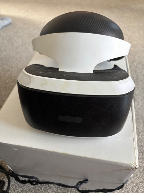 sony playstation VR headset with motion controllers