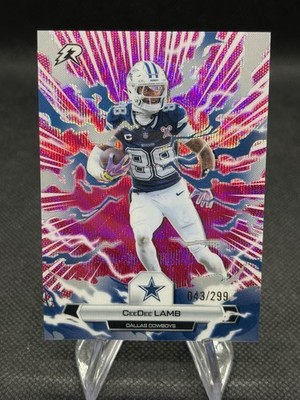 2025 Topps Resurgence Ceedee Lamb Pink Surge Refractor /299 #25 COWBOYS