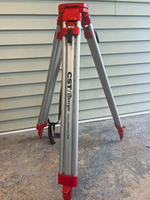 CST/berger Aluminum Survey Tripod Stand Red/Gray with Carry Strap