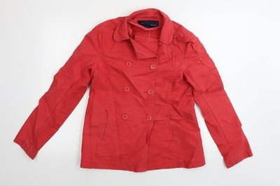 French Connection Damen rote Jacke Mantel Größe 10