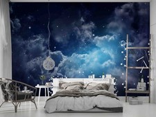 3D Space Starry Sky Nebulae Wall Murals Wallp...