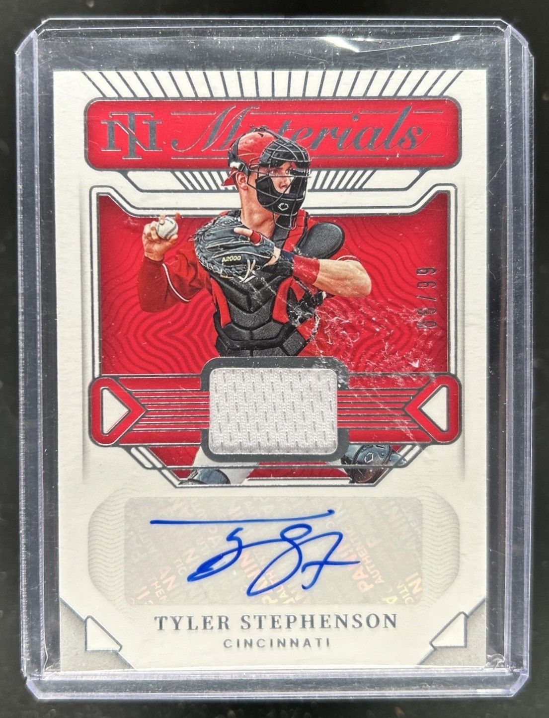 2022 Panini National Treasures Tyler Stephenson NT Jersey Auto #/99 Reds