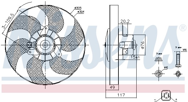 1X Nissens 85658 LüFter MotorküHlung FüR CitroëN Peugeot-image