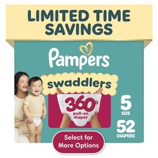 Pampers Swaddlers 360 Baby Diapers Size 5, 52 Count Select for More Options