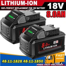 2 PACK For Milwaukee for M18 Lithium 6.0 AH Extended Capacity Battery 48-11-1860