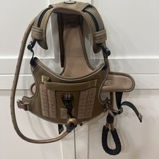Heavy Duty Tactical Dog Harness No Pull Reflective Extra Large Brown w/ Leash