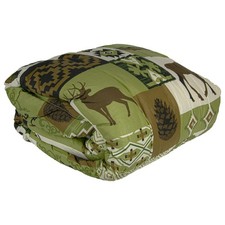 Woodland Creek Wilderness 3 Pc Full/Queen Comforter Set in Green/Brown