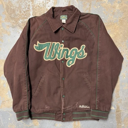 Vintage Stall and Dean Wings Brown Canvas Embroidered Jacket Men Size XL - product listing photo