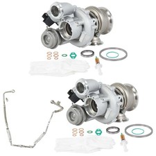 For BMW X5 X6 V8 550i 750i Twin Turbo Kit w/ Turbocharger Gaskets & Oil Line CSW