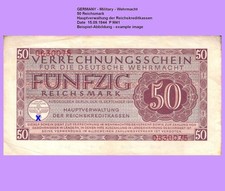 WEHRMACHT   50 REICHSMARK  1944 ( VF-F) P M41 61500##