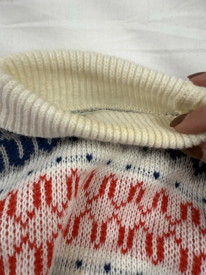 Suéter Vintage Niño Pequeño Talla 2 Invierno Cuello Tortuga 100% Acrílico Foto 2 de 4