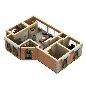 Modubrix Mocs Bricks Sets Lounge Architecture Street Scene 990 Pieces Toys Kits