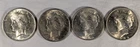 LOT OF 4 1922 P PEACE SILVER DOLLARS #10