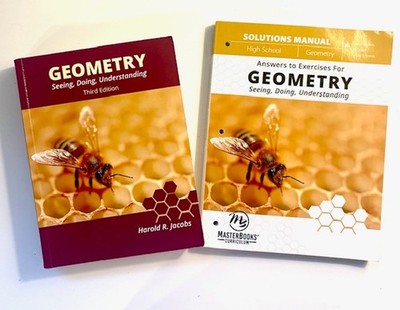 Jacobs Geometry: Seeing, Doing, Understanding (3rd) Textbook & Solutions Manual