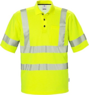 Fristads Warnschutz-Poloshirt High Vis Poloshirt Kl. 3 7406 PHV Warnschutz-Gelb
