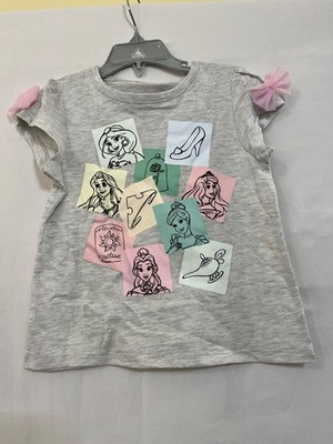New Disney Princess Jasmine Belle Aurora Rapunzel T Shirt Girls U pick