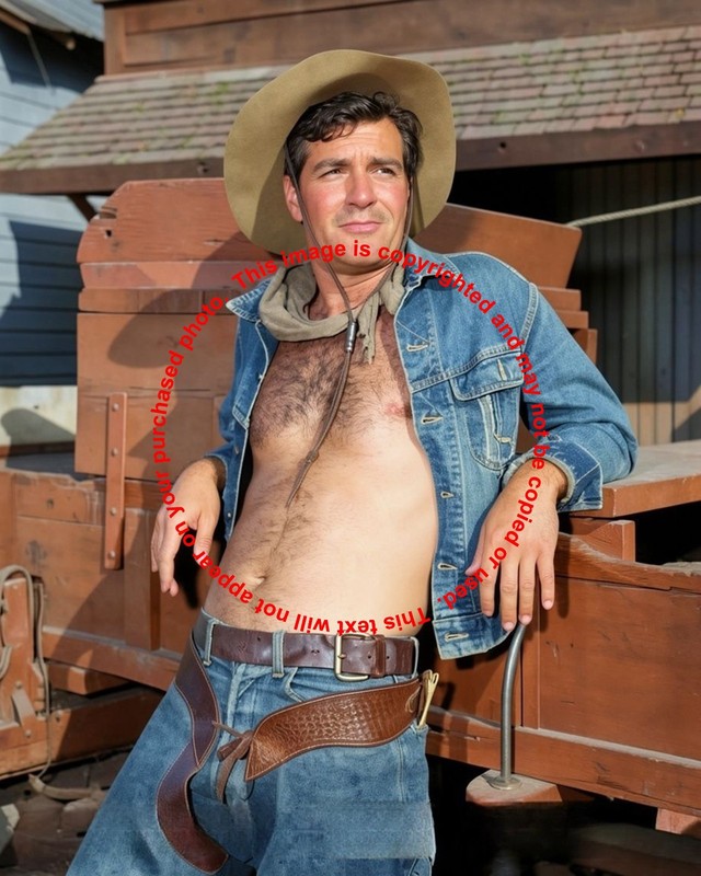 Hugh O'Brian Leaning on a Stage Coach
