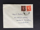 GB 1953 CARSTAIRS JUNCTION FIRST DAY PMK ON ½d + 2d WILDINGS COVER TO LOCAL