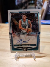 2024-25 Donruss Optic KJ Simpson Jr Signature Series Auto SS-KJJ Hornets RC
