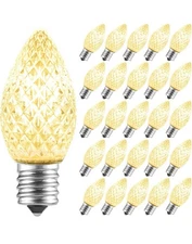 Minetom 25 Pack C7 Replacemebt Bulbs For E12 Base