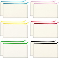 Multi-Use Canvas Zipper Pouch for Makeup, Crafts, Toiletry