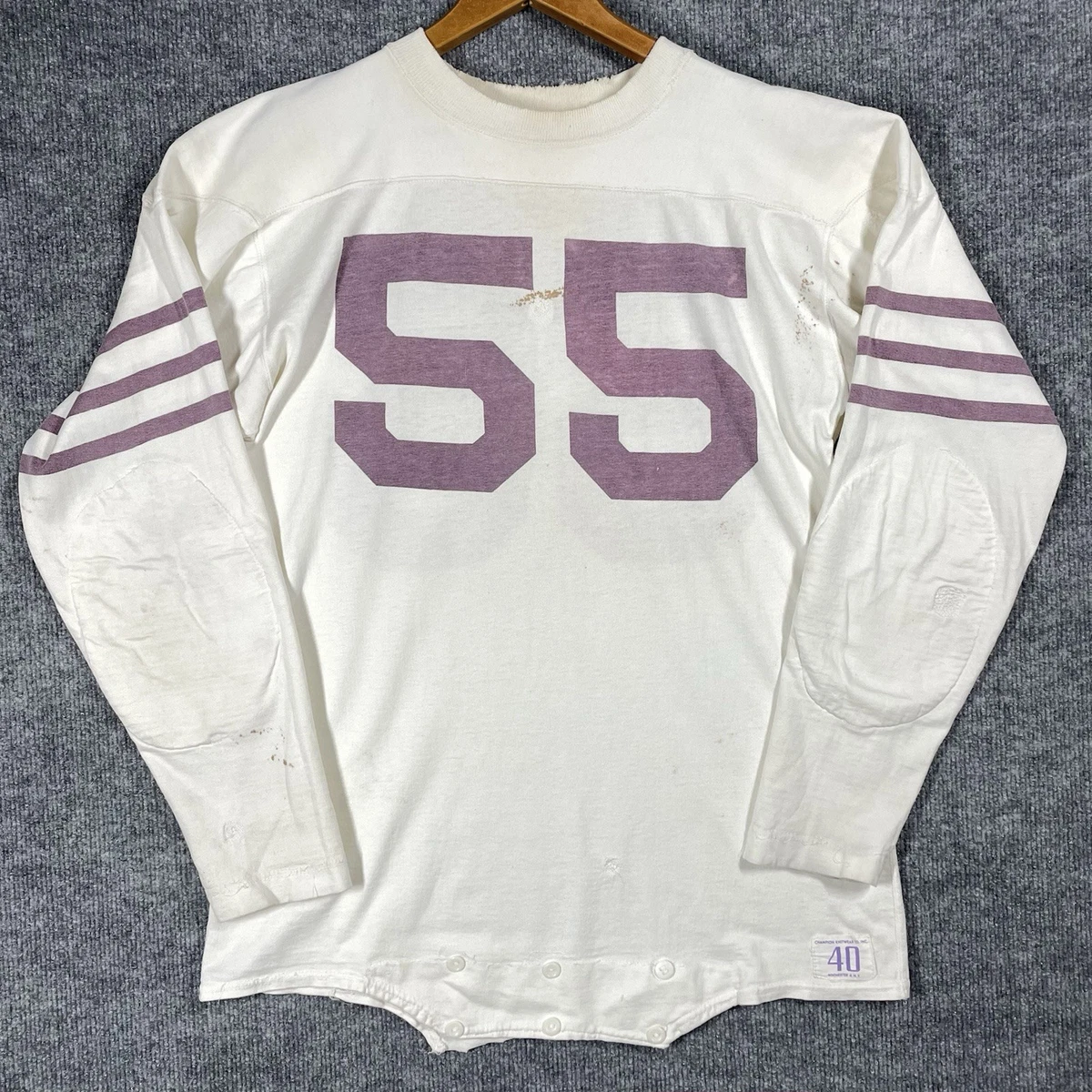 シャツ 50s~ Football T VINTAGE 40s 50s Champion Football Jersey Mens Size Medium Cotton T