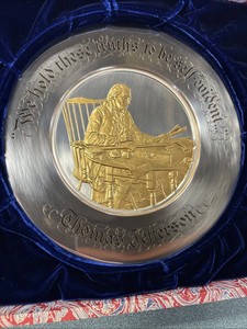 Sterling Silver 8.4oz Plate 1973 Bicentennial Commemorative Thomas Jefferson