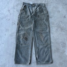 Vintage Y2K Carhartt mos green double knee work wear carpenter pants